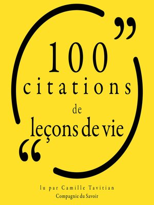 cover image of 100 citations de leçons de vie